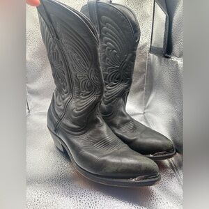 Masterson Boot Co Womens Leather Black Cowboy Boots Size 7.5 RB7482